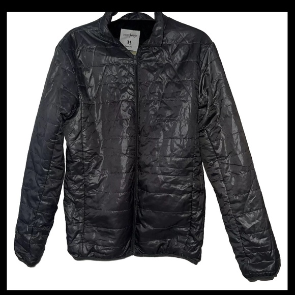 EUC Women's  West Loop PACKABLE JACKET Quilted Med W/Bag Gray Zip Pockets EUC - Picture 1 of 6